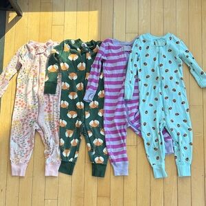 Hanna Andersson Long Sleeved Pajamas - Pink, Green, Purple, Blue